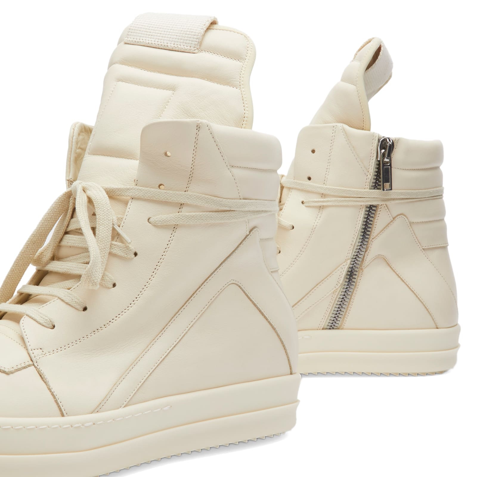 Rick Owens Leather Geobasket Sneakers - 3