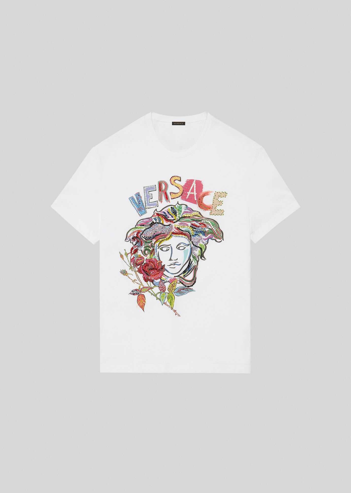 Medusa Embroidered T-Shirt - 1