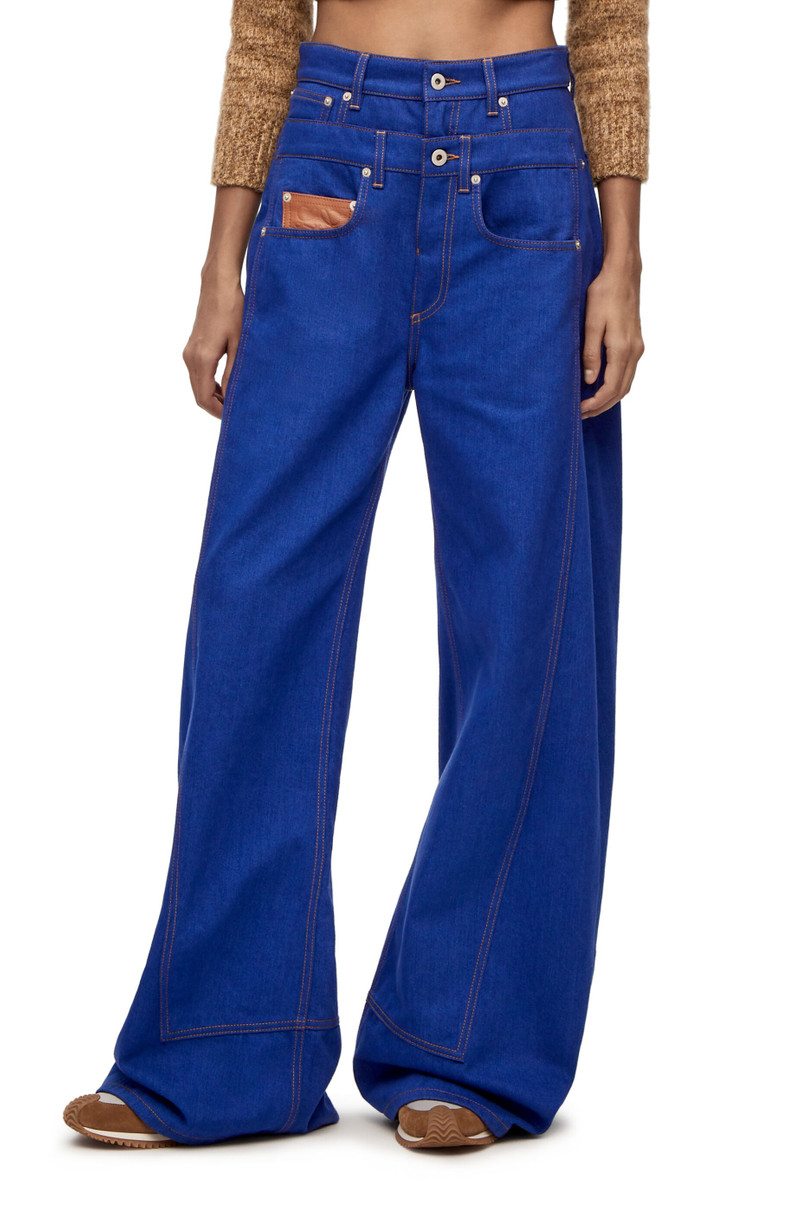 Trompe l'oeil jeans in denim 3