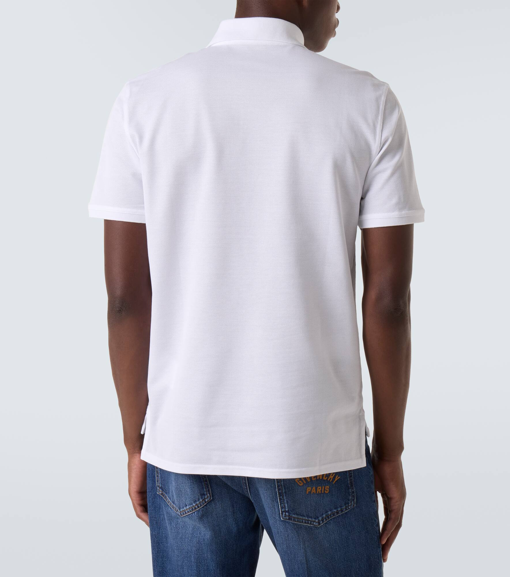 Logo cotton piqué polo shirt - 4