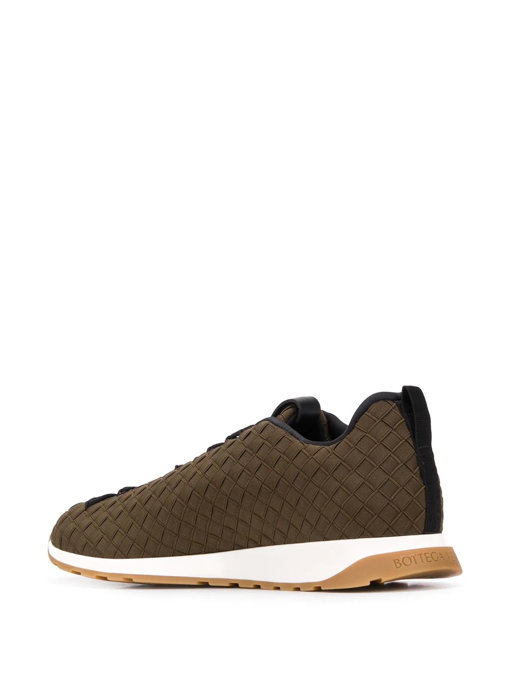 Intrecciato weave low-top sneakers - 3