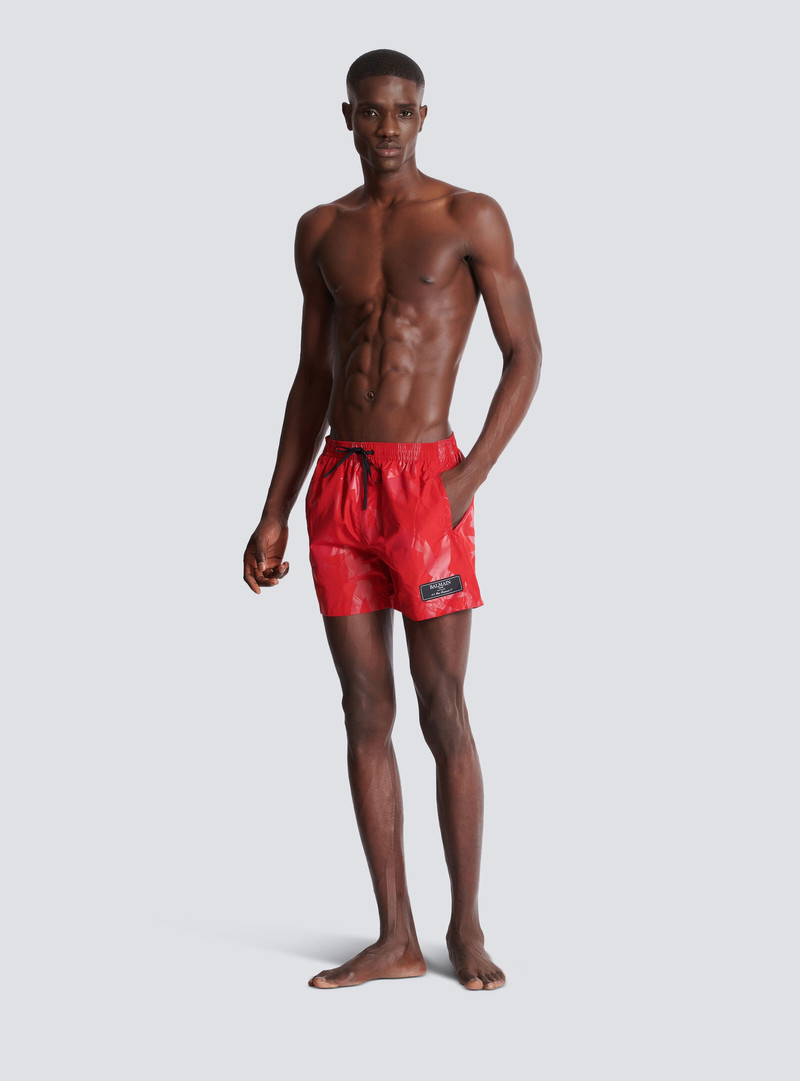 Balmain Swallow printed swim shorts outlook