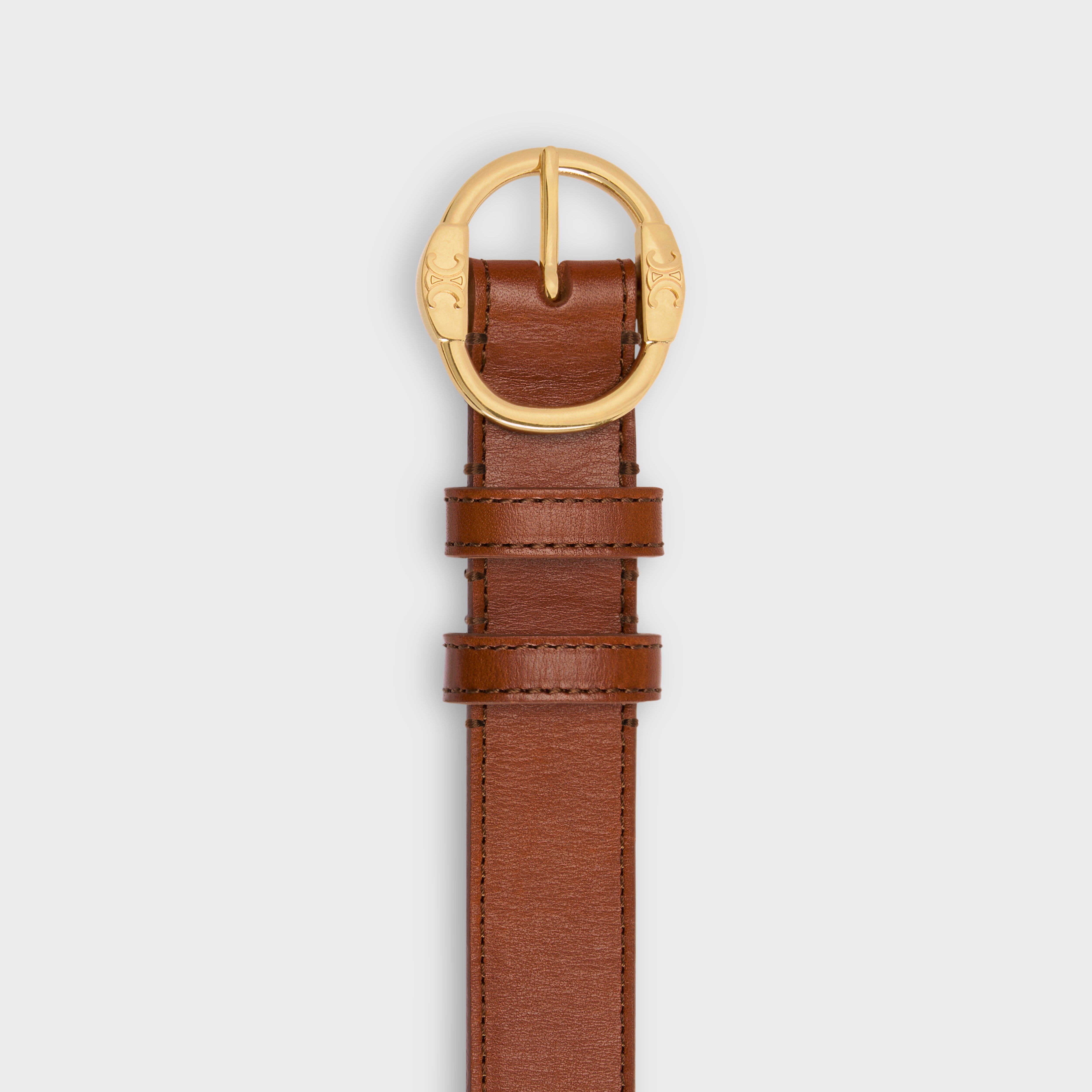 CELINE MEDIUM TWIN TRIOMPHE BELT in VINTAGE CALFSKIN