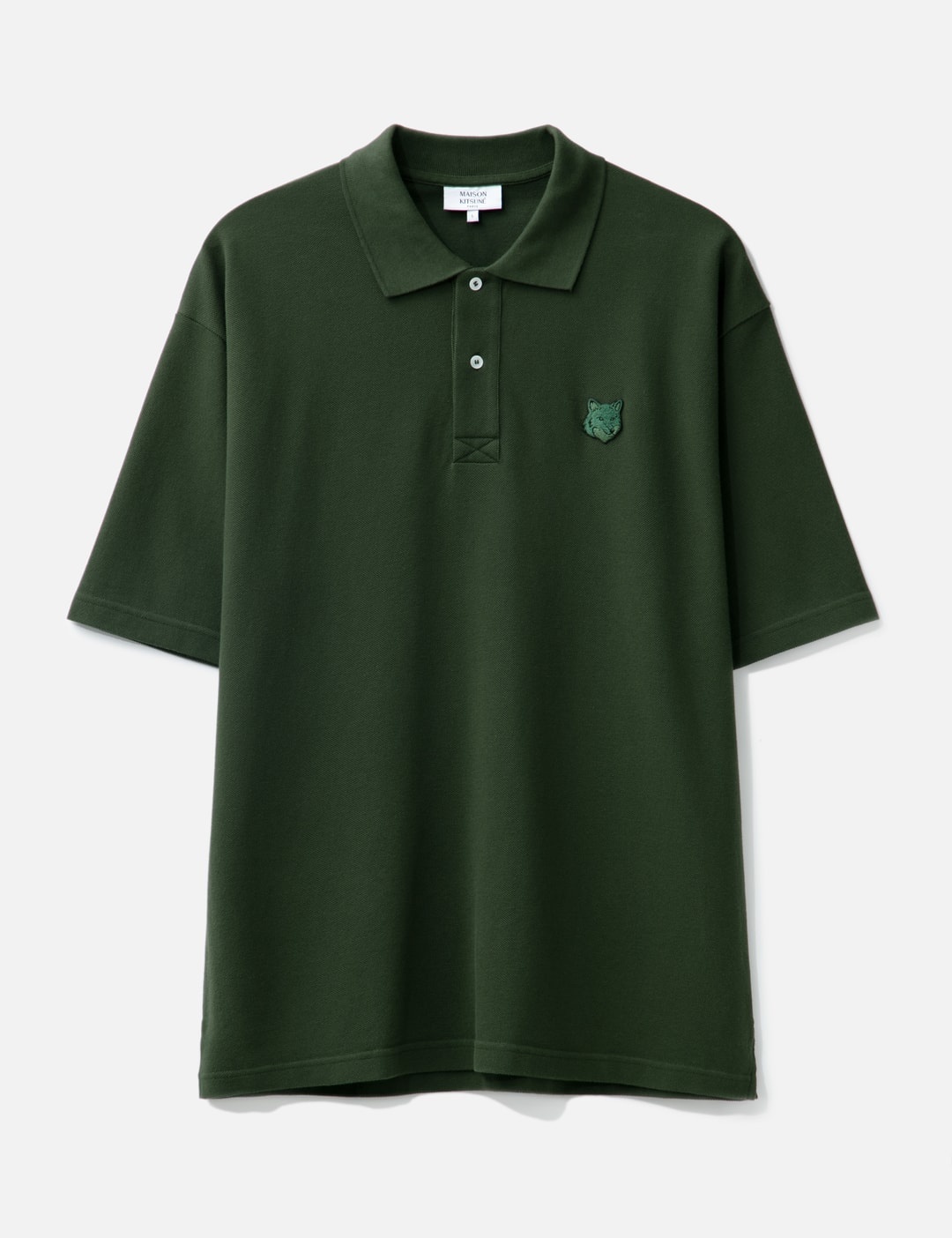 Maison Kitsuné BOLD FOX HEAD PATCH OVERSIZE POLO | hbx