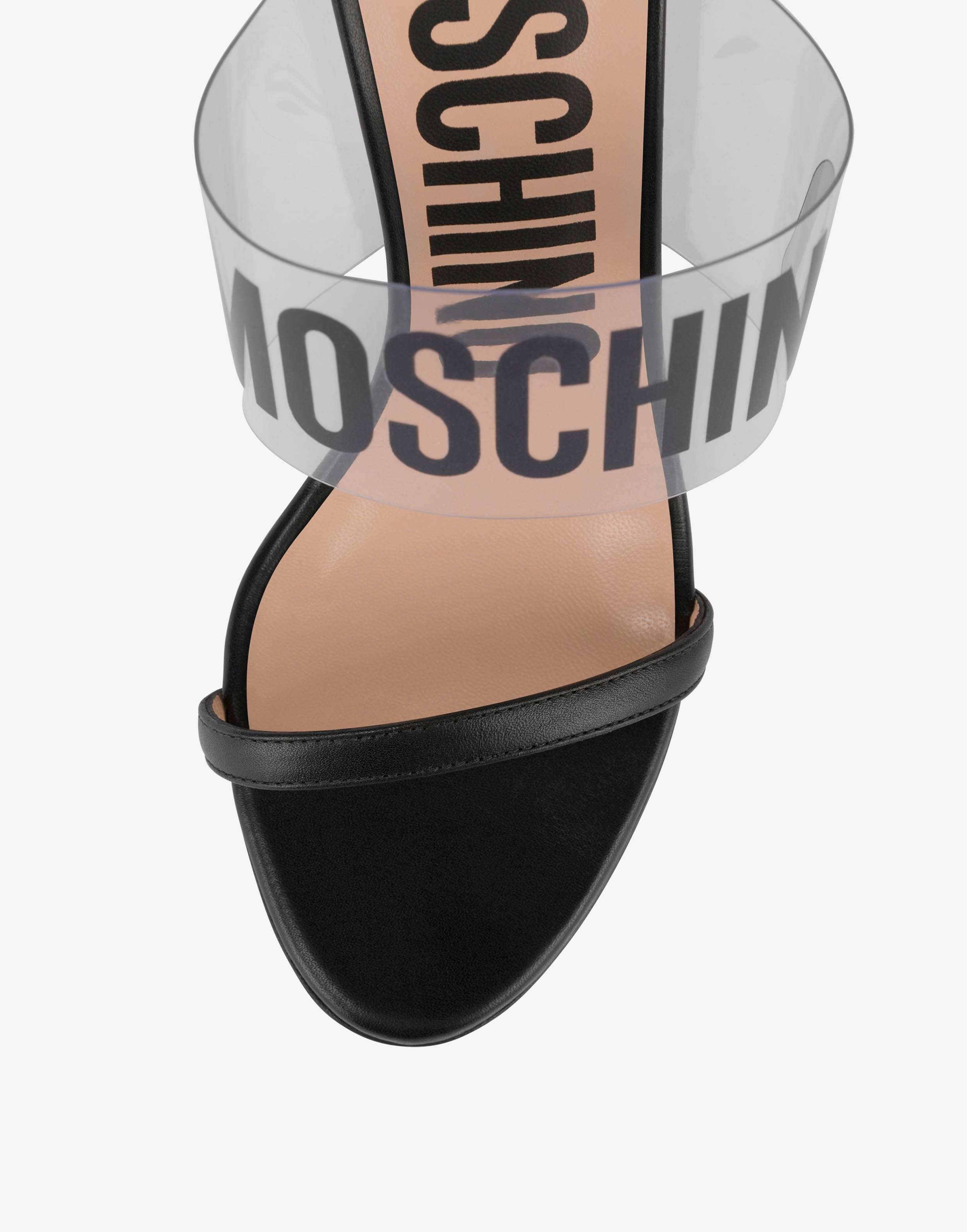 PVC LOGO BAND HIGH-HEELED SANDALS - 4