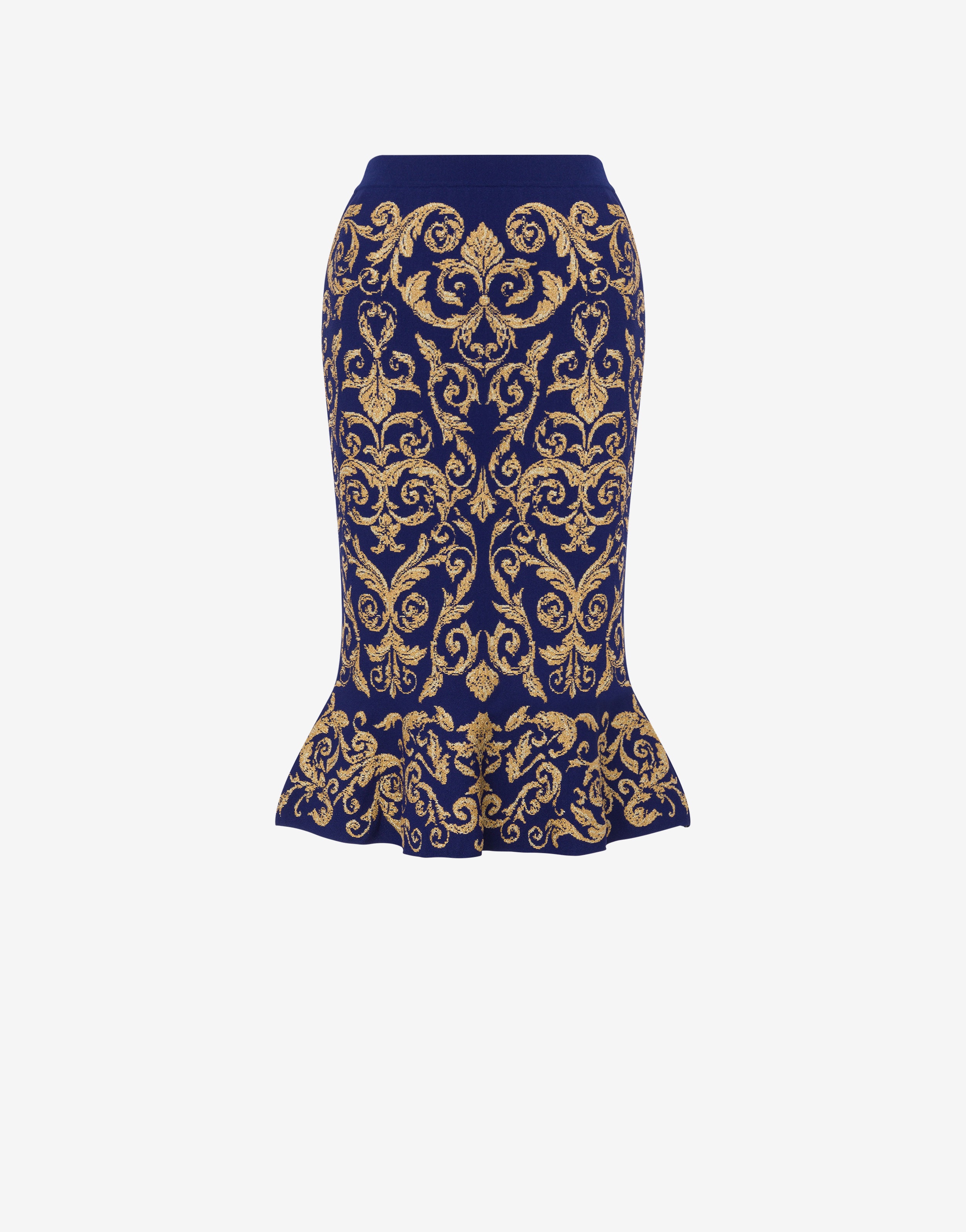 BAROQUE JACQUARD KNIT SKIRT - 1
