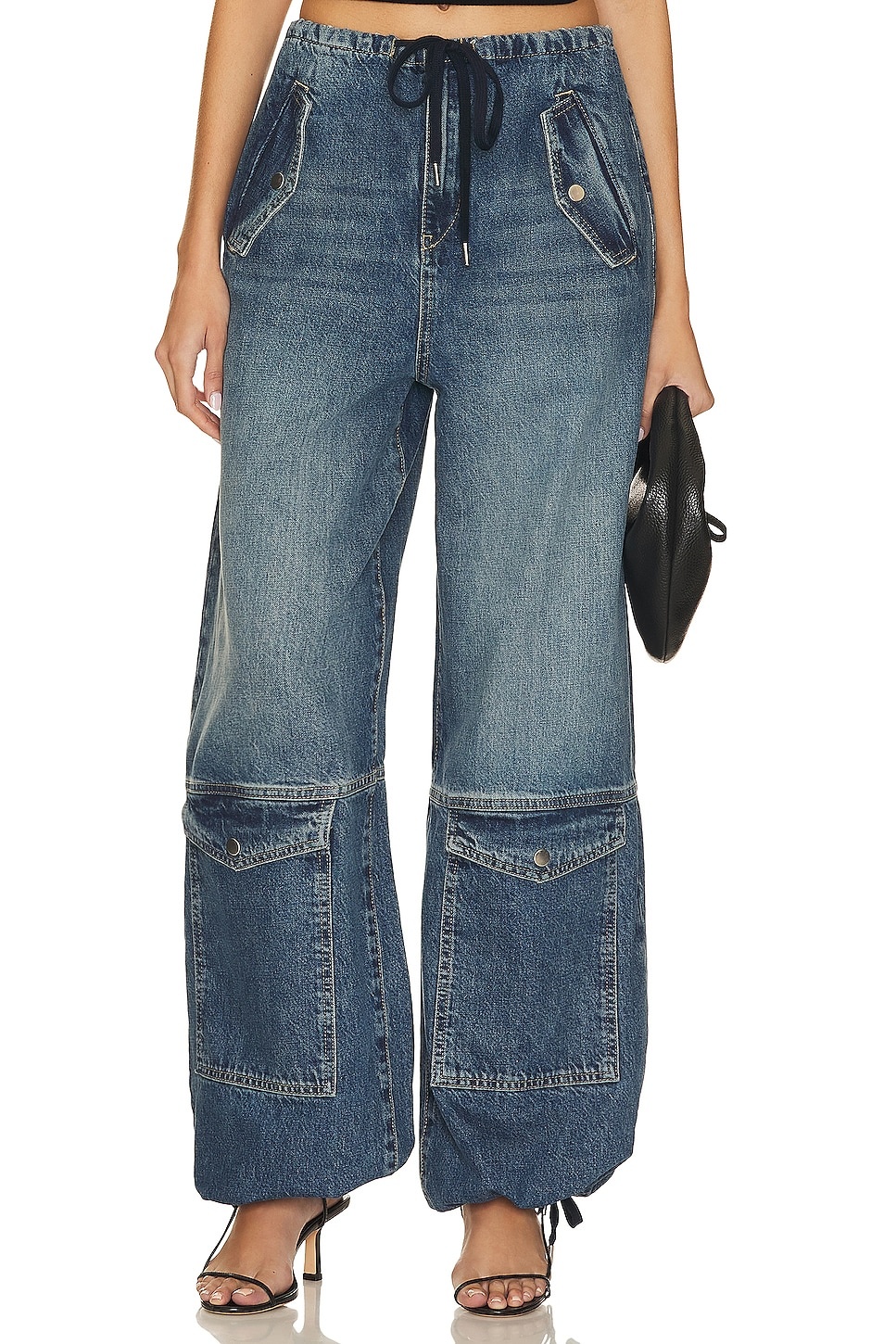 Alix Wide Leg Drawstring Cargo - 2