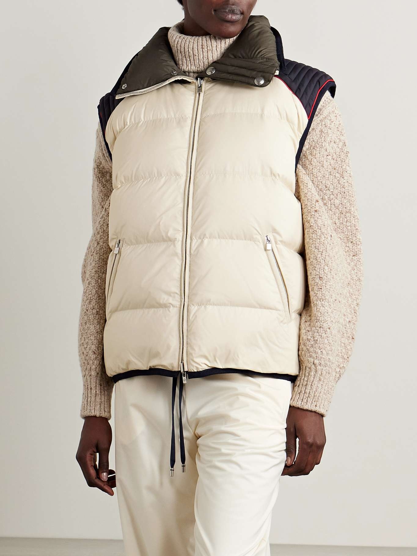 Andry reversible two-tone quilted shell down vest - 3