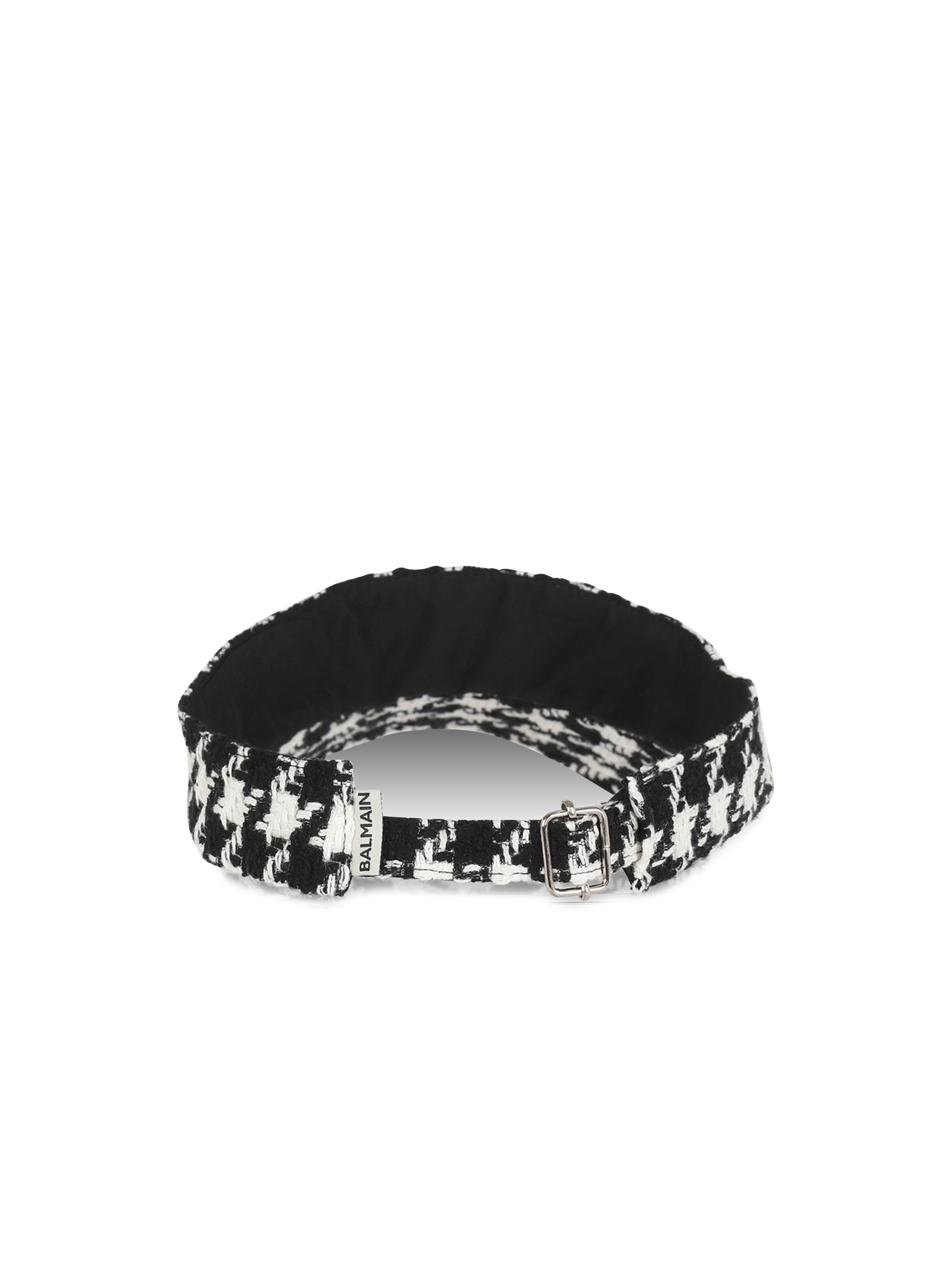 Houndstooth print visor cap - 4