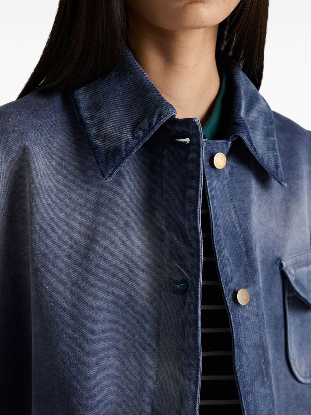 washed canvas jacket - 5