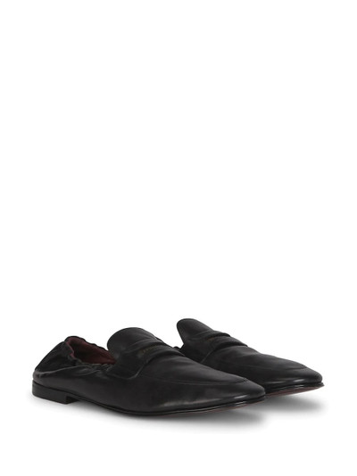 Dolce & Gabbana logo-embossed leather slippers outlook