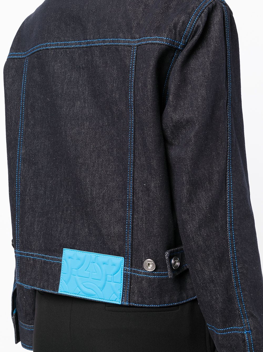 cropped denim jacket - 5