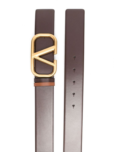 Valentino two-tone VLogo-buckle belt outlook