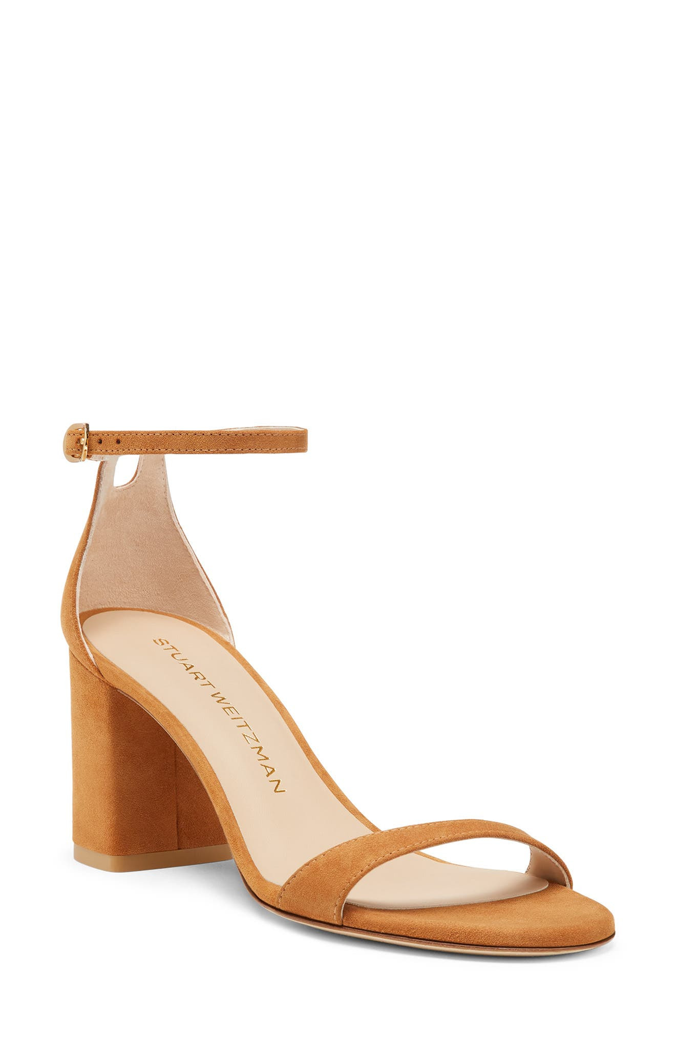 Stuart Weitzman Nudistarc 75 Block Sandal in Hazel at Nordstrom - 1