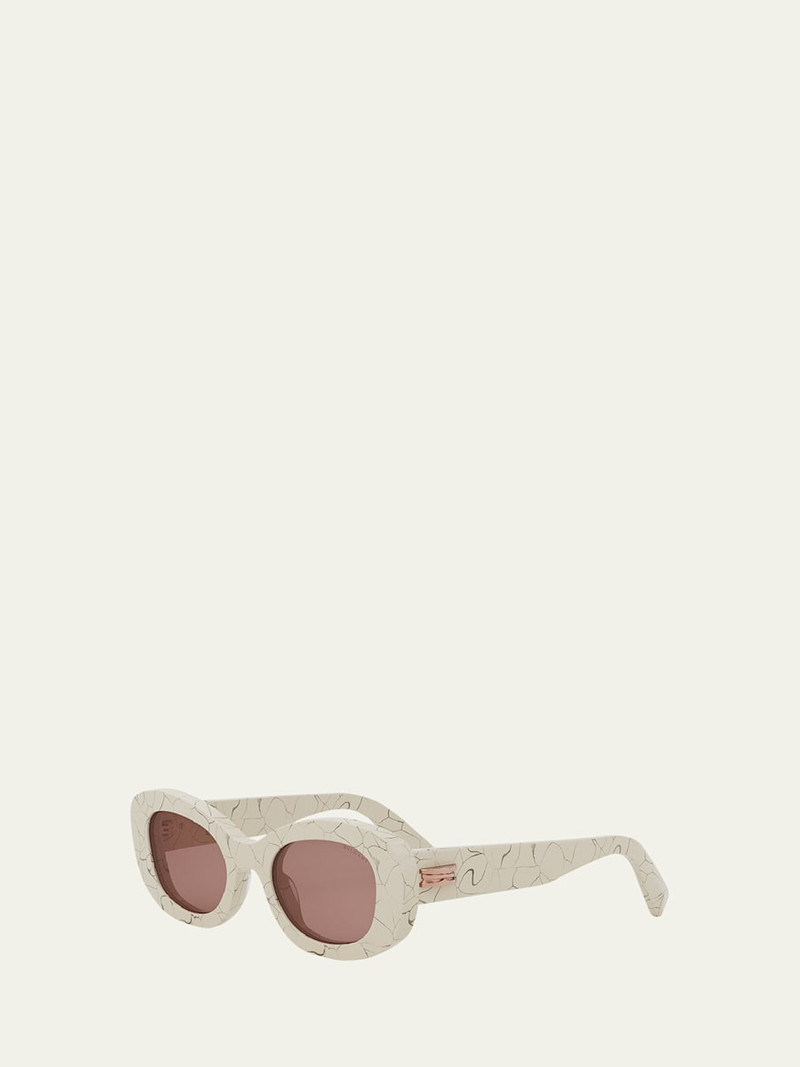 BVLGARI B.ZERO1 Oval Acetate and Nylon Sunglasses outlook