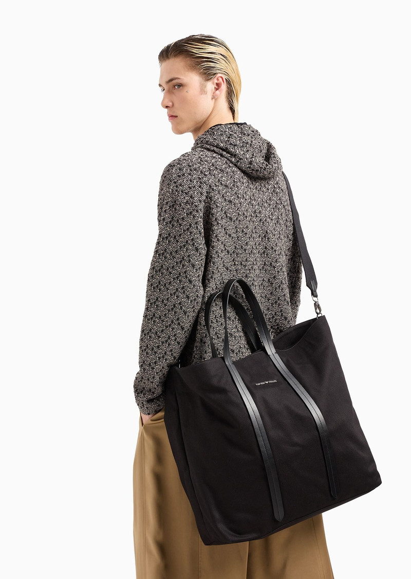 Canvas shopper bag with shoulder strap 7