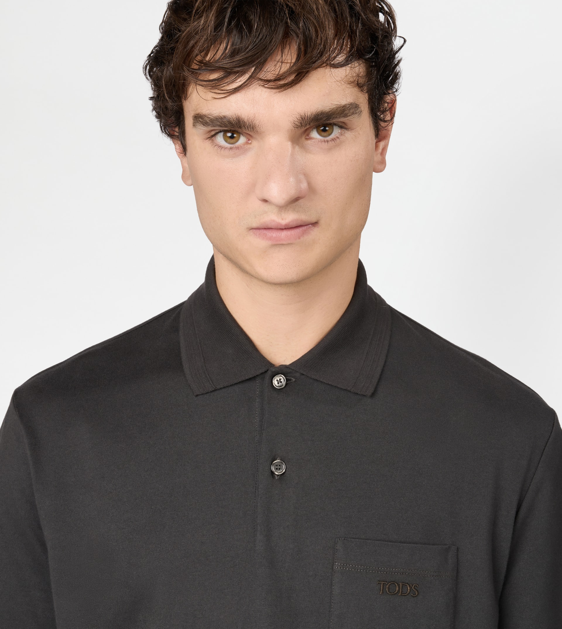 POLO SHIRT IN JERSEY - GREY - 5