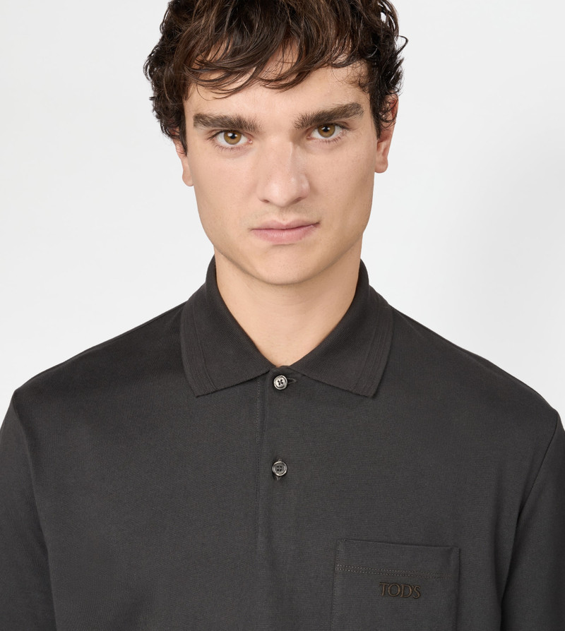 POLO SHIRT IN JERSEY - GREY 5