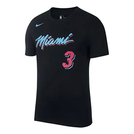 Nike NBA Wade Dwayne Miami Heat 18-19 Season City limited Jersey Short Sleeve Black AO0901-016 - 1