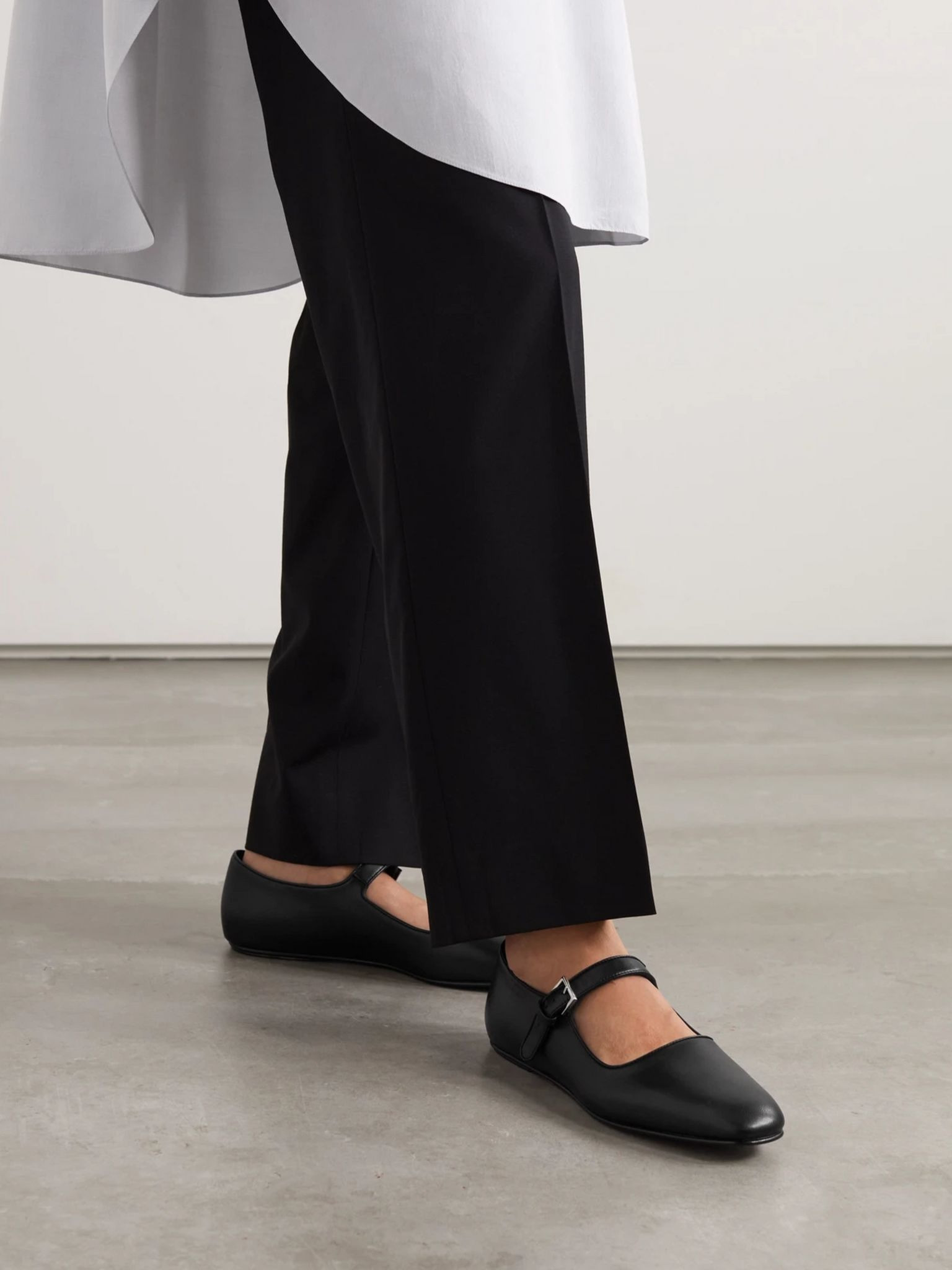 Ava leather Mary Jane ballet flats Black - 2