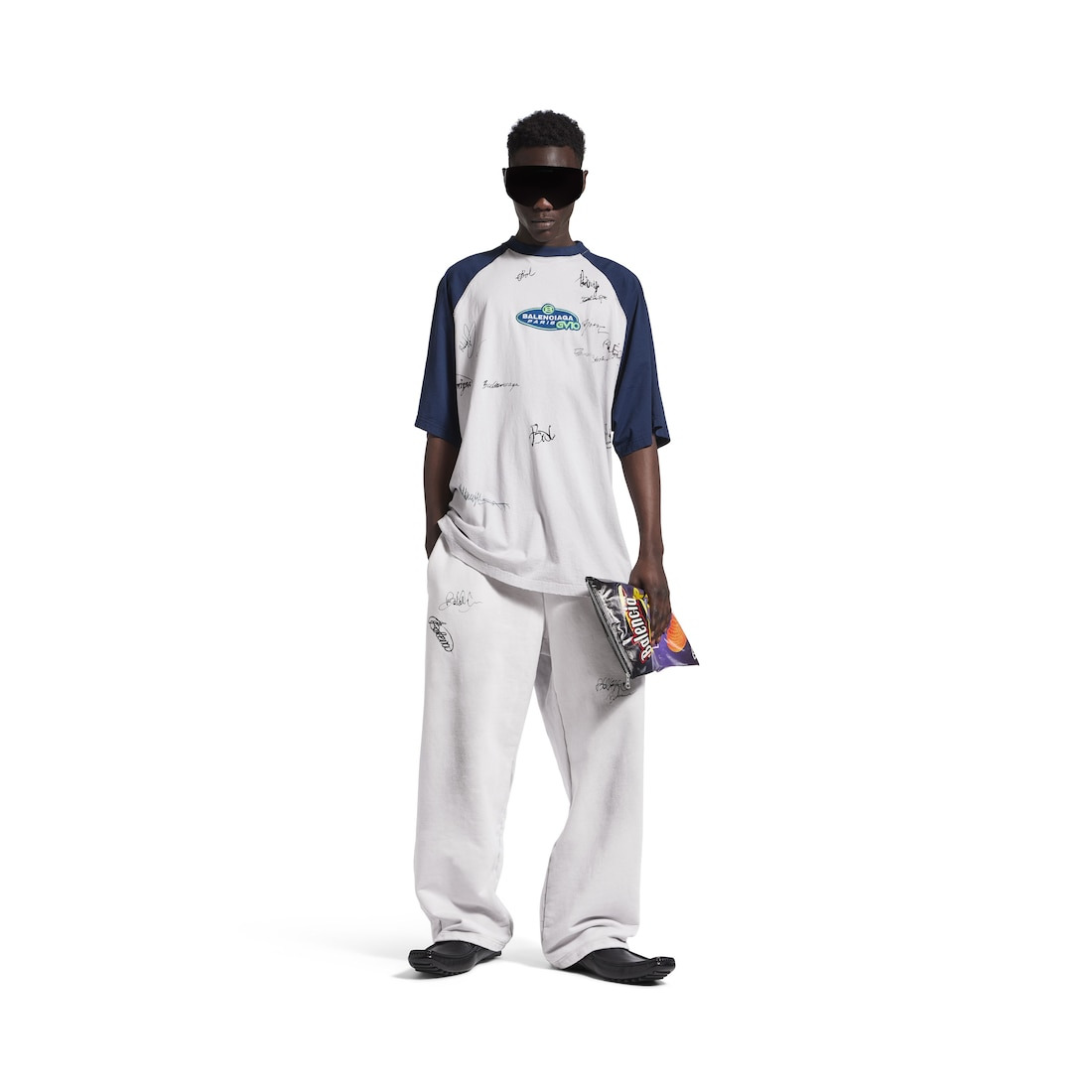 Men's Banana Baggy Pants in Dirty White - 2