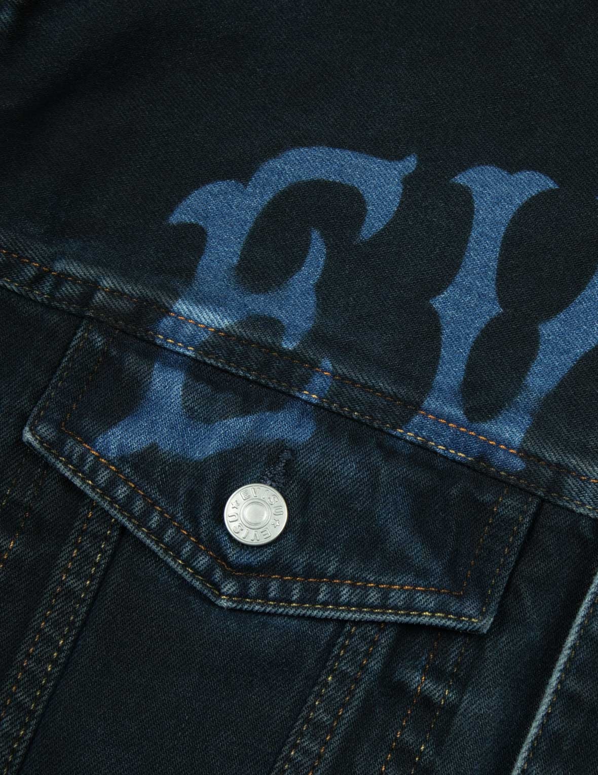 OVERDYE LOGO AND SEAGULL RELAX FIT DENIM JACKET - 10