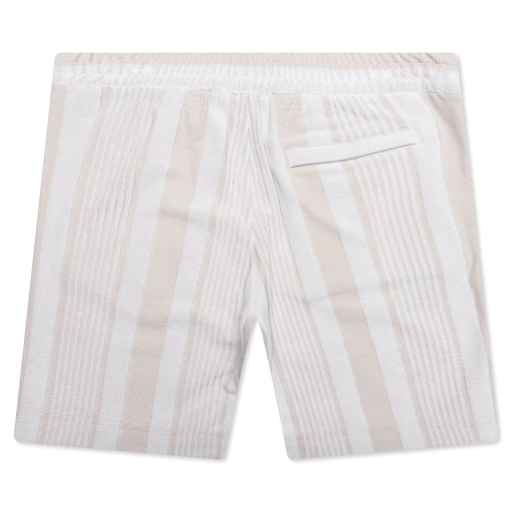 BERMUDA SHORTS WITH STRIPES - WHITE/BEIGE - 2
