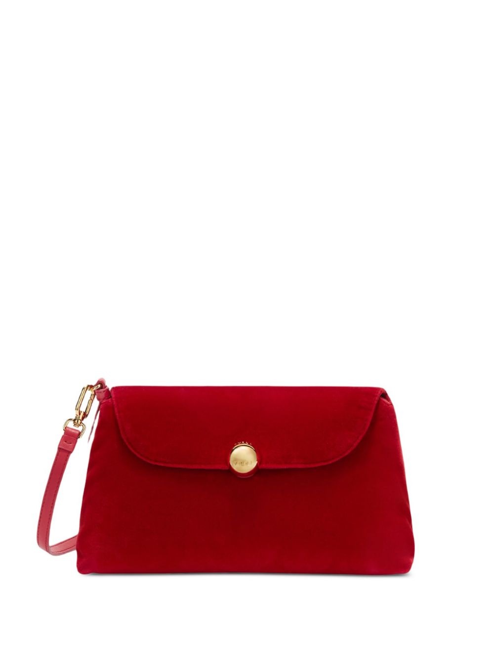 velvet shoulder bag - 1