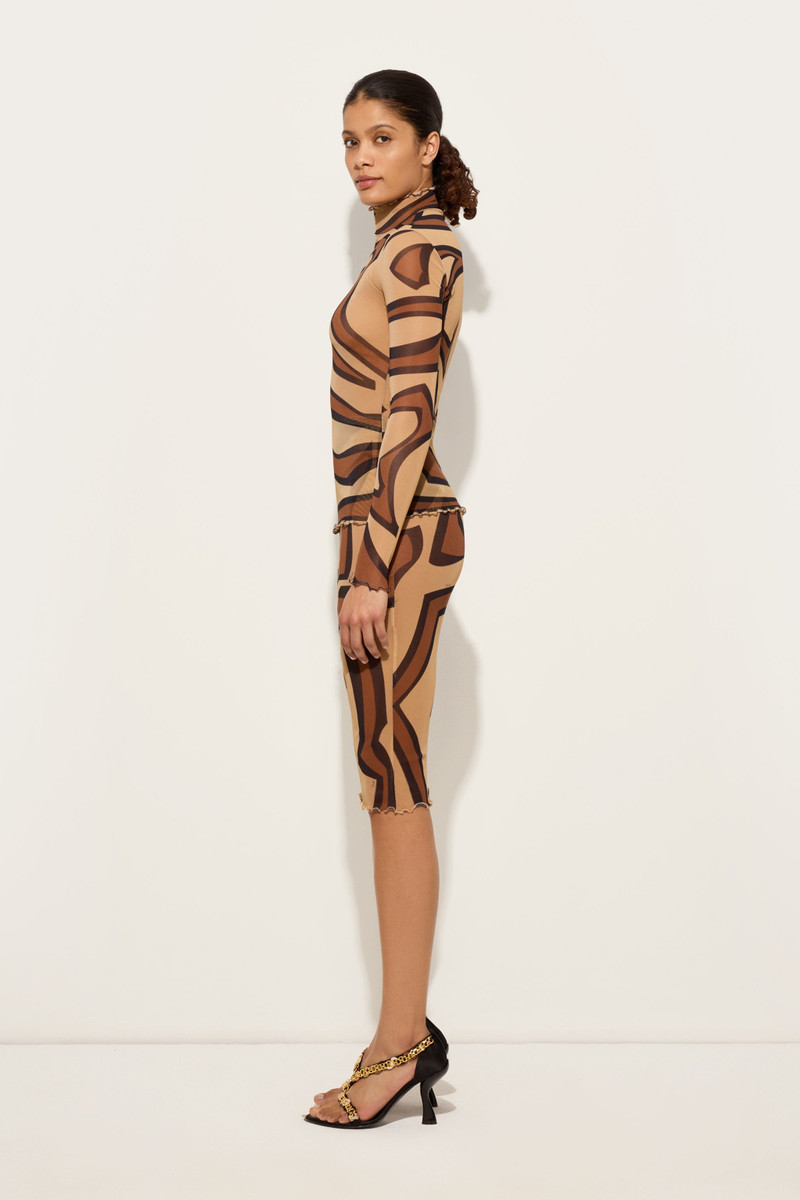 LABIRINTO PRINT MIDI SKIRT IN TULLE 3