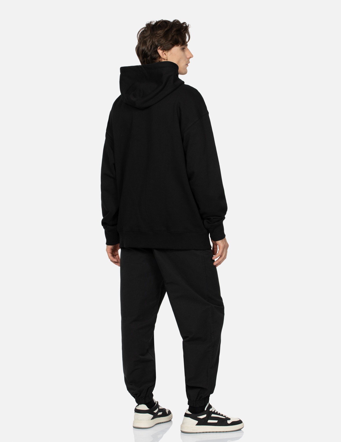 PEEPING GODHEAD PATTERN SEAGULL PRINT LOOSE FIT HOODIE - 4