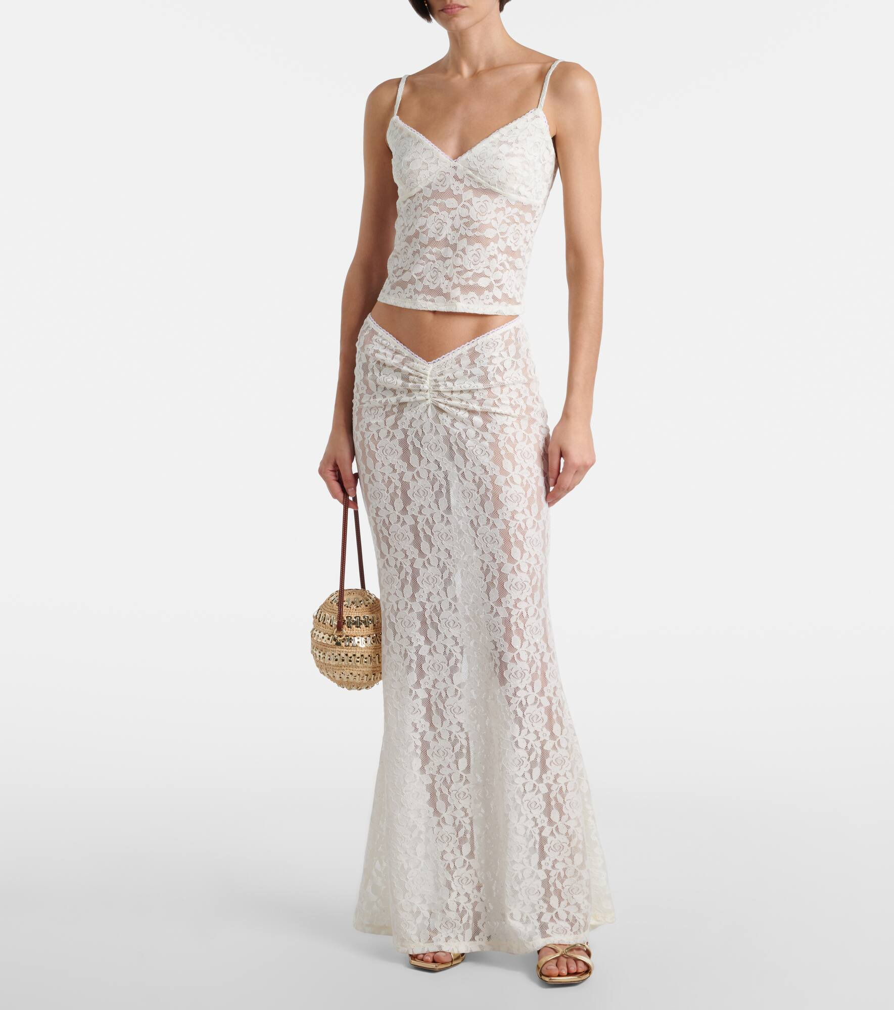 Daisy lace maxi skirt - 2