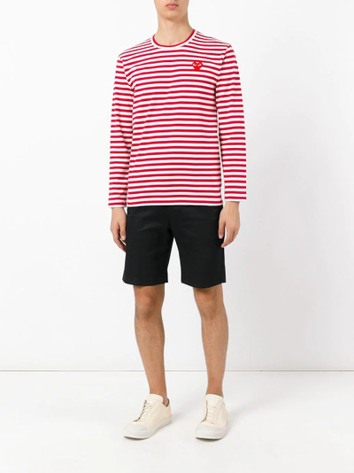 Comme des Garçons PLAY striped heart logo top outlook