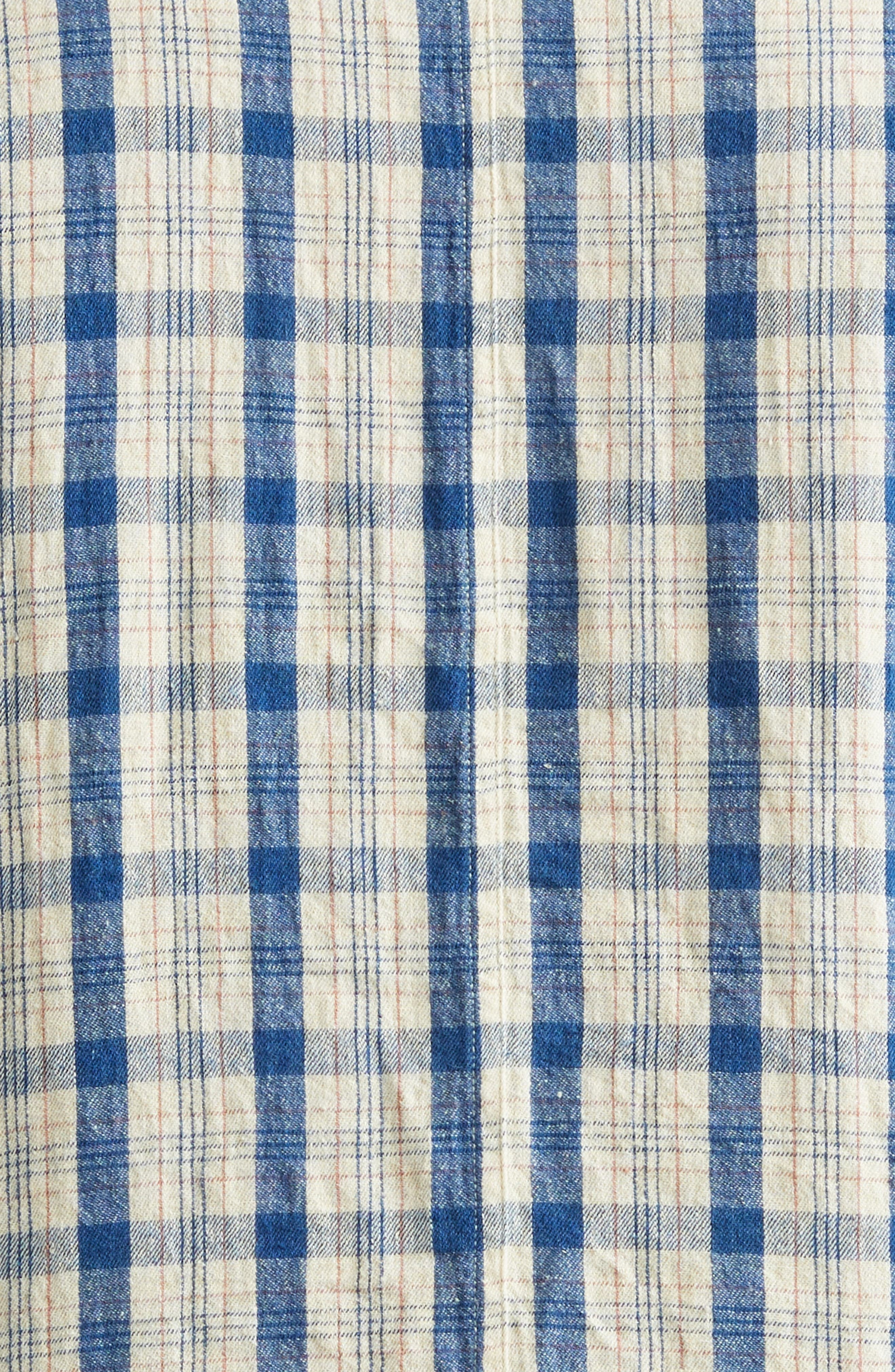 Double RL Indio Plaid Twill Shirt Jacket in Rl-749 Indigo Plaid Multi at Nordstrom - 6