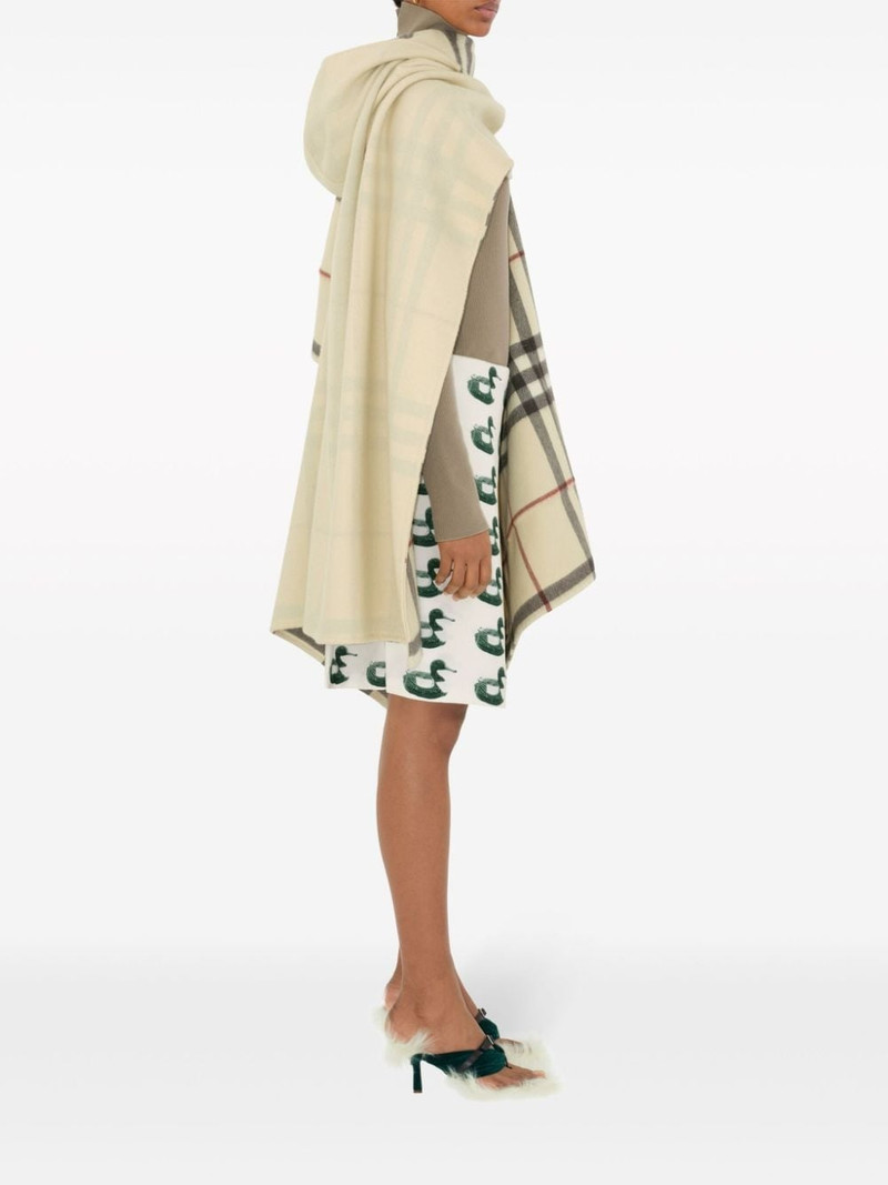 Burberry EKD-embroidered cashmere cape outlook