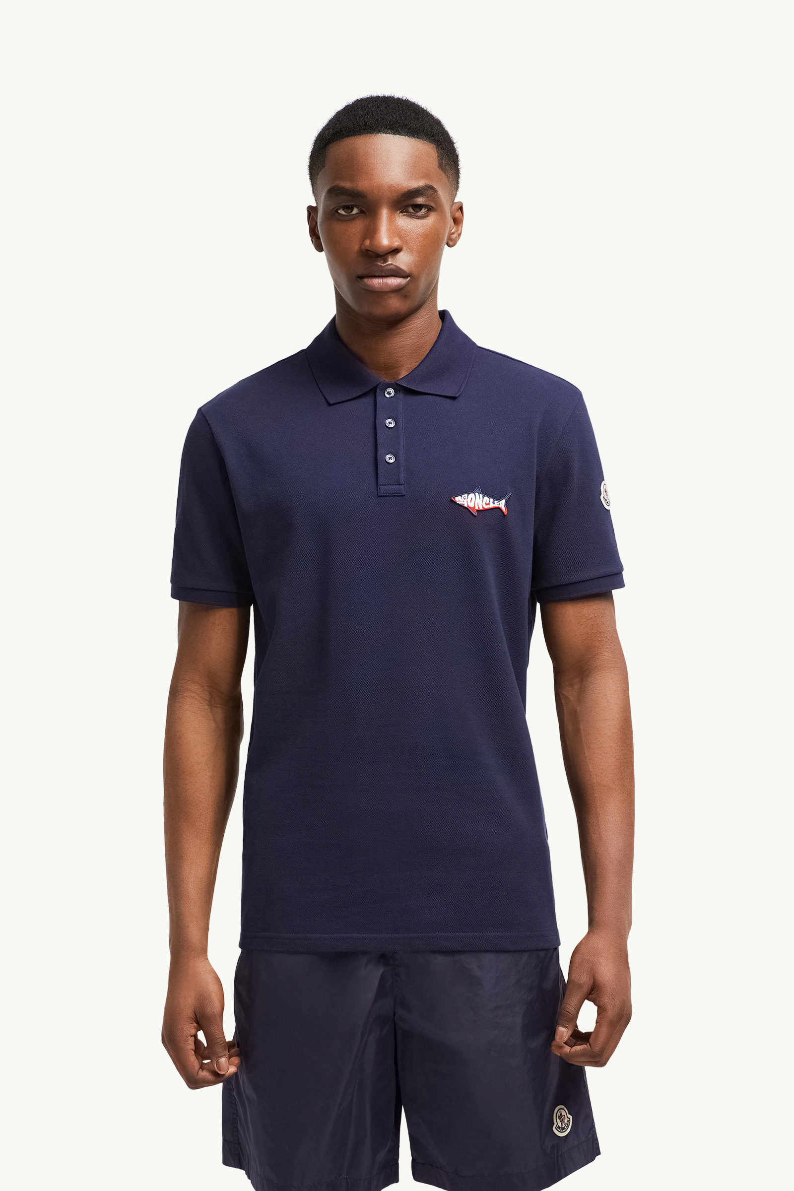 Shark Patch Cotton Piquet Polo Shirt - 3