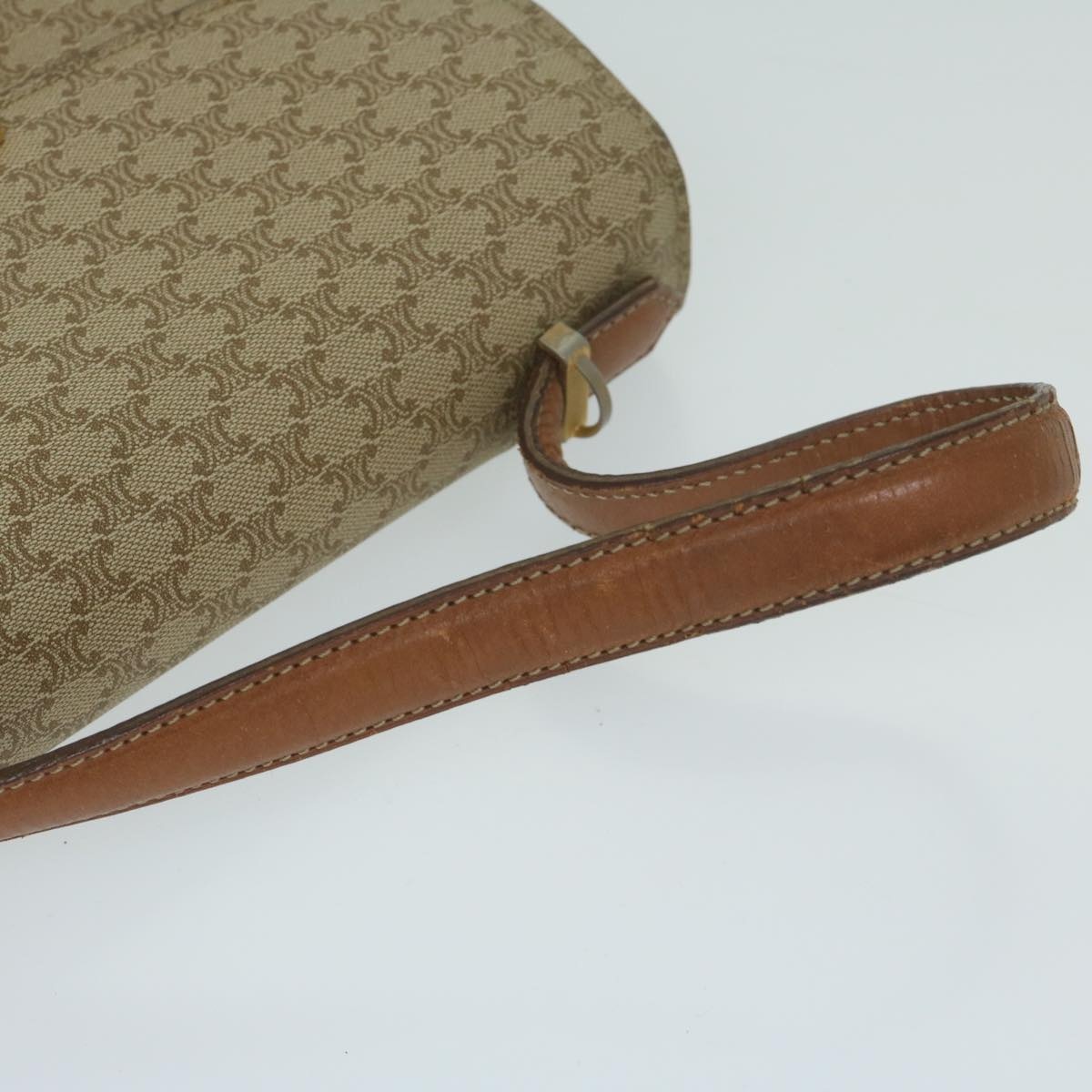 CELINE Macadam Canvas Hand Bag Beige - 7
