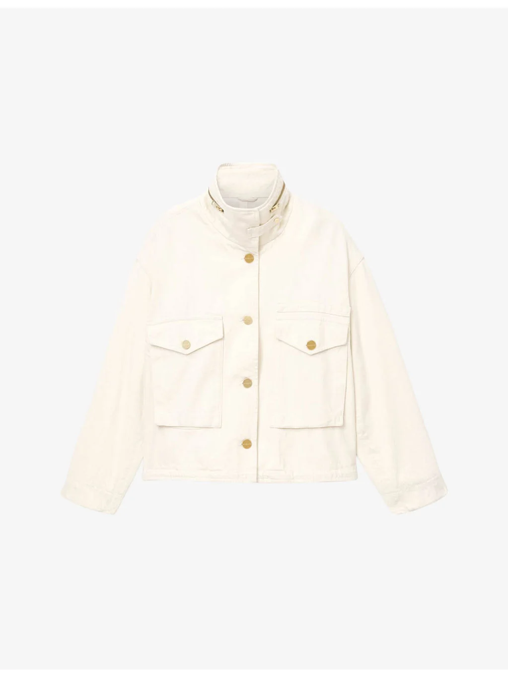 Clay Funnel-Neck Denim Jacket - 1