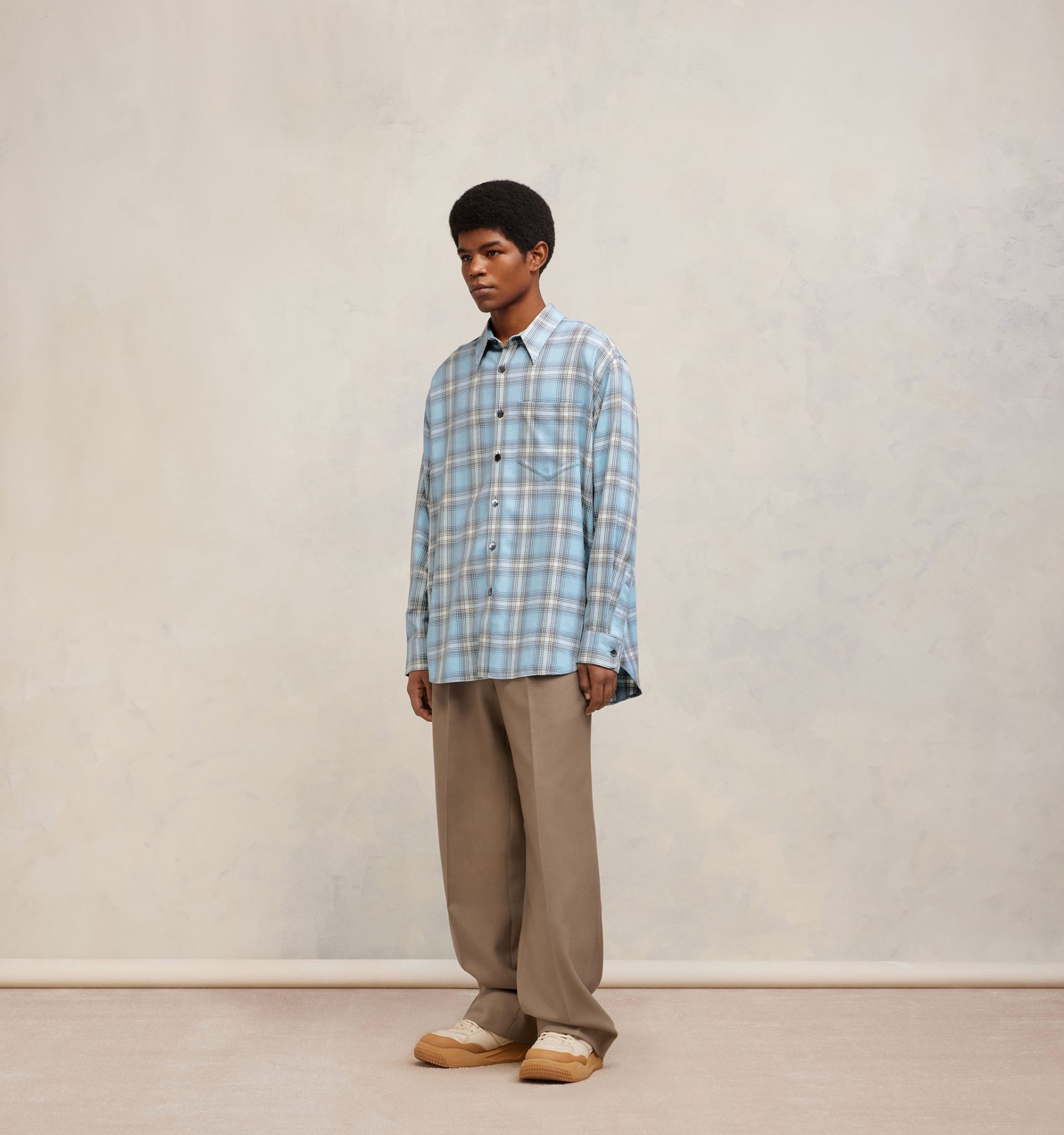 Oversize Overshirt With Patch Pocket - 4