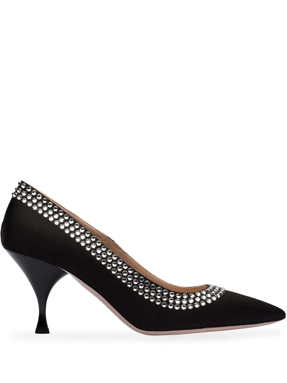 crystal-embellished 75mm pumps - 1