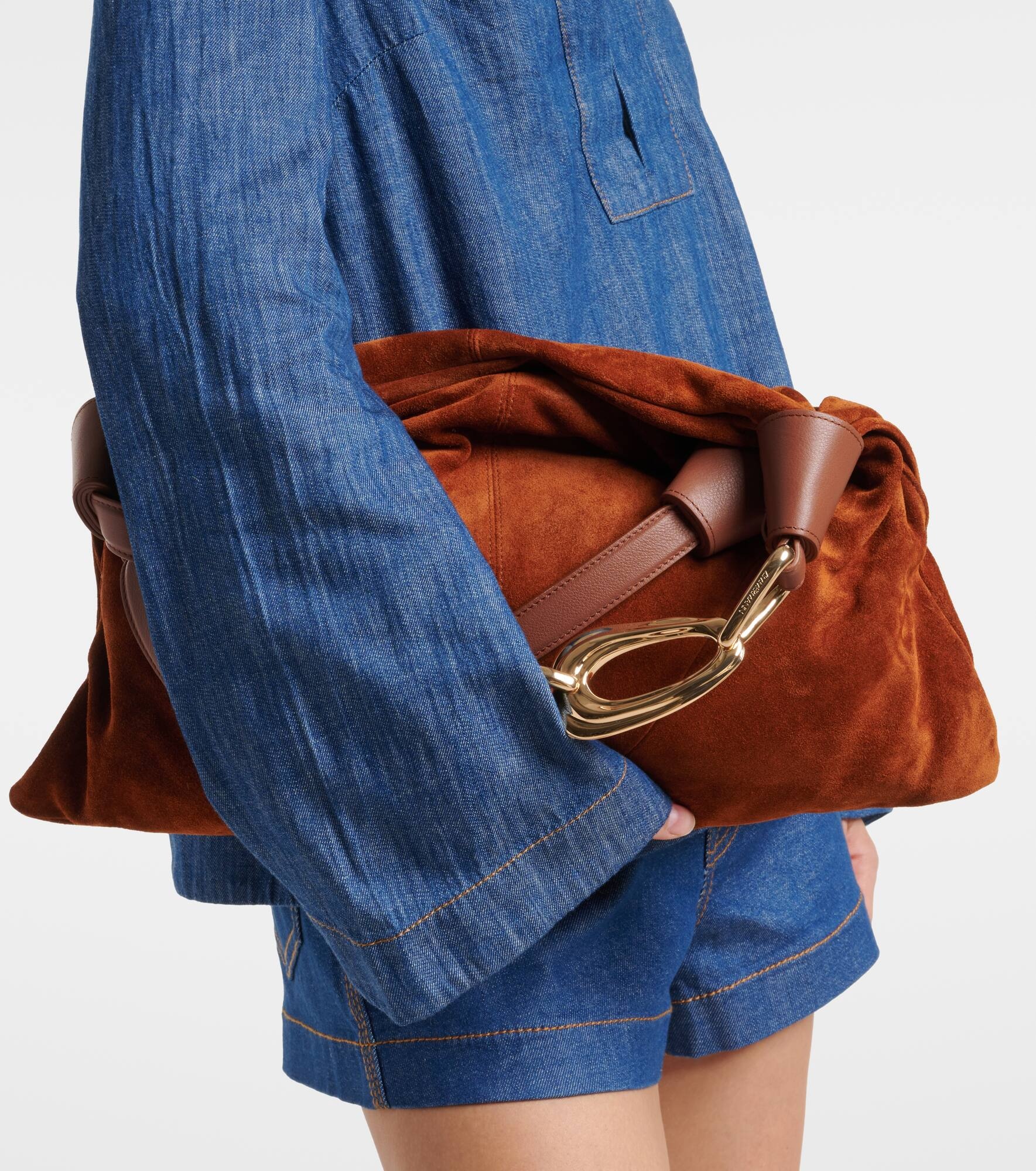 Trampoline Small suede shoulder bag - 7