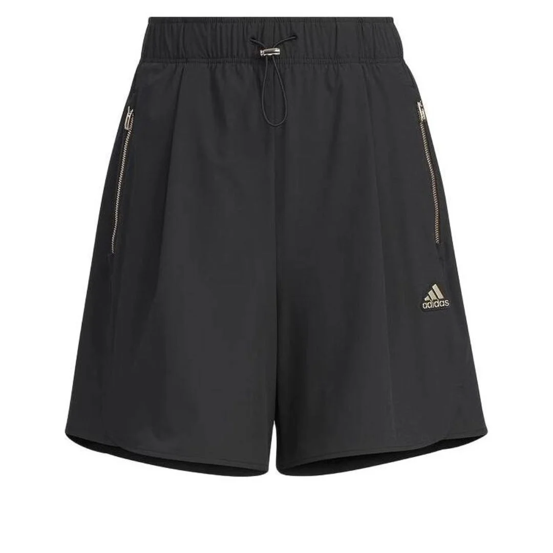 (WMNS) adidas Modern Tech Shorts Asia Sizing 'Black Yellow' JI9801 - 1