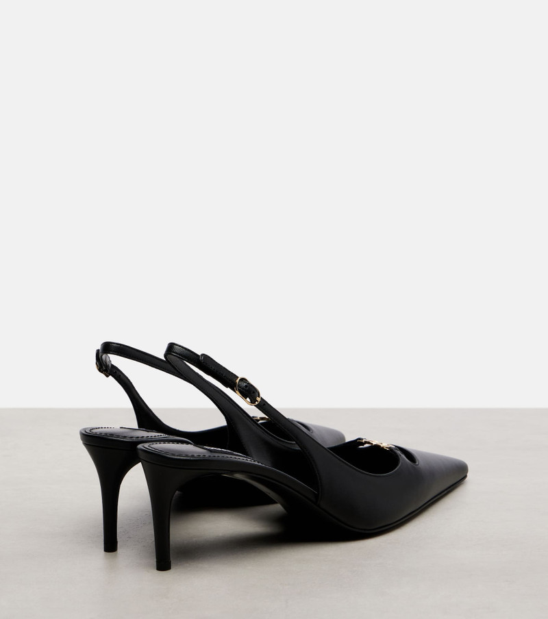 Dolce & Gabbana Lollo DG 60 leather slingback pumps outlook