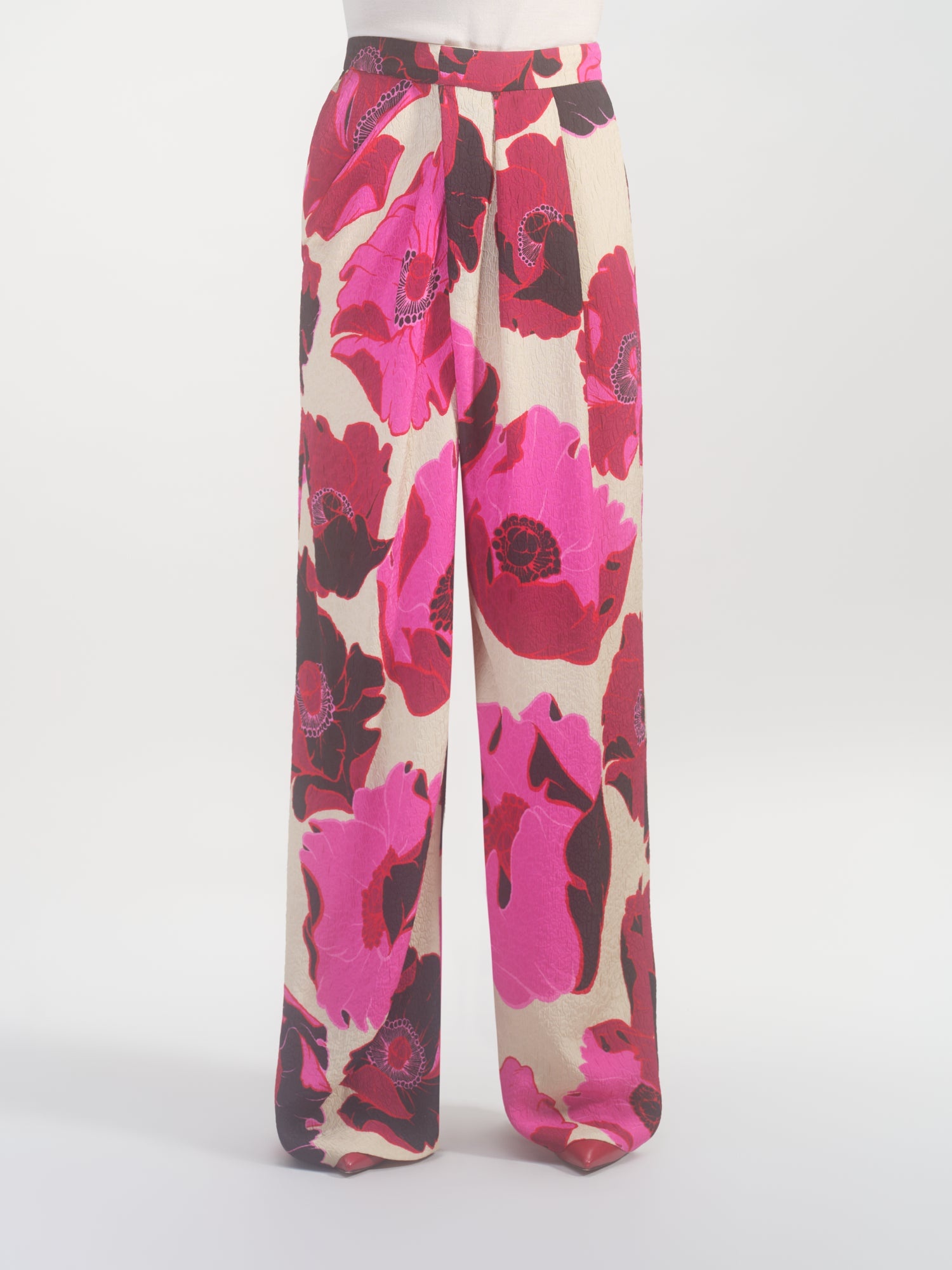 FLORAL WIDE PANTS - 2