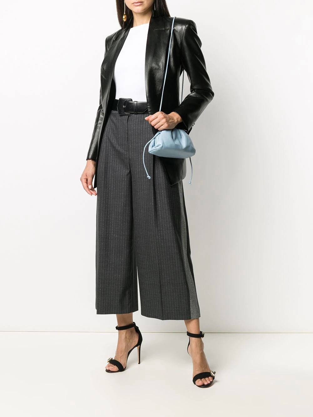 tailored pinstripe culottes - 2