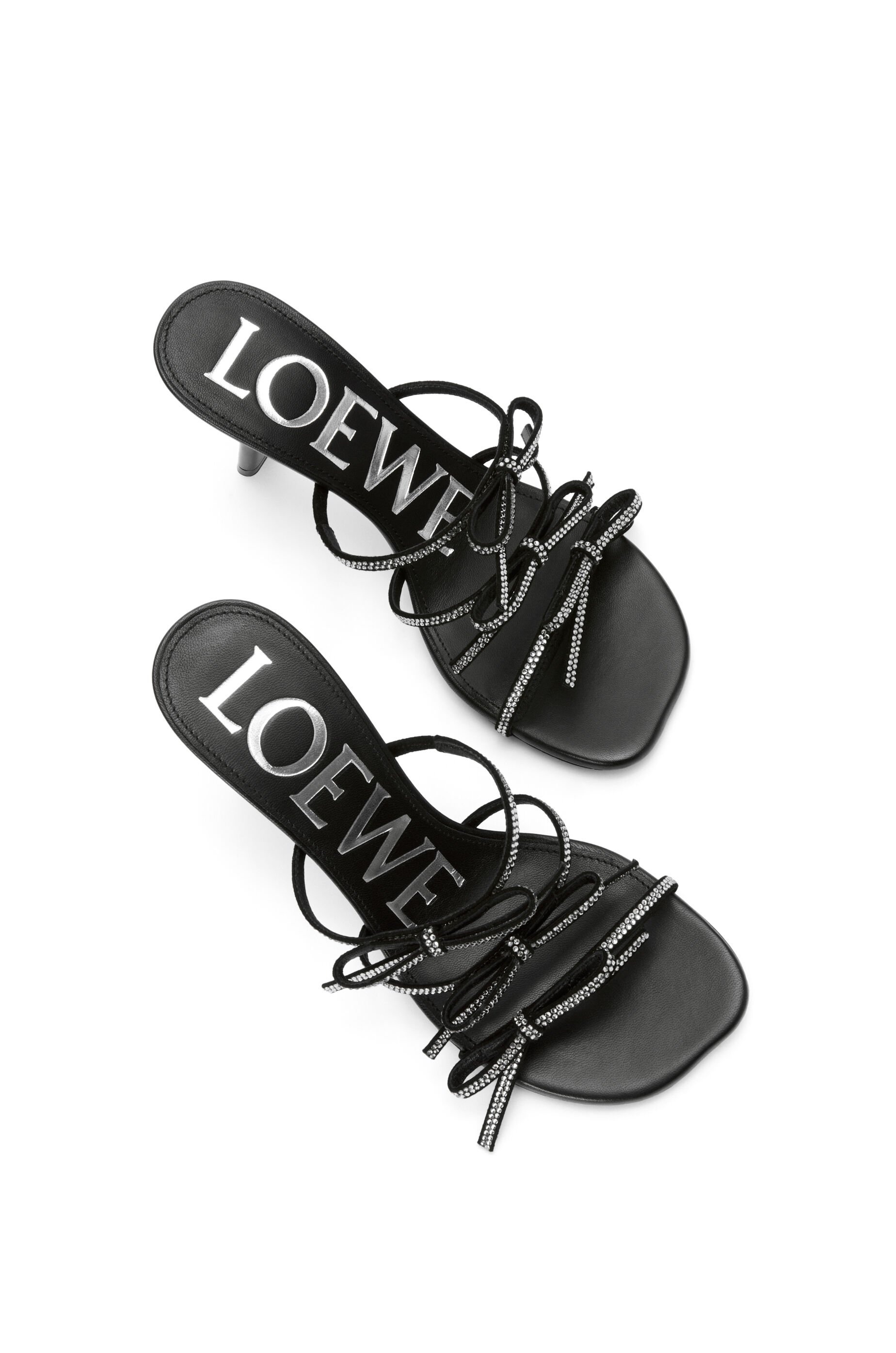 Petal sandal in suede and rhinestones - 4