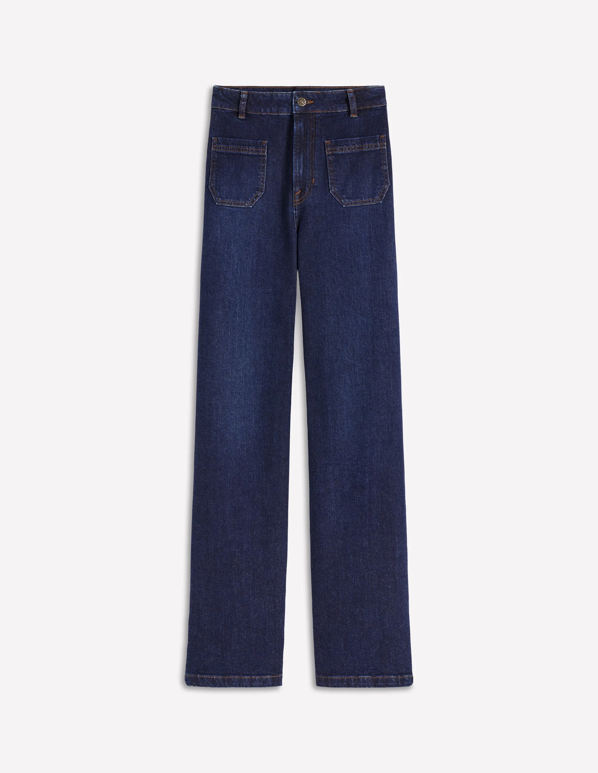 Straight Leg Pocket Jeans-Dark Vintage - 1