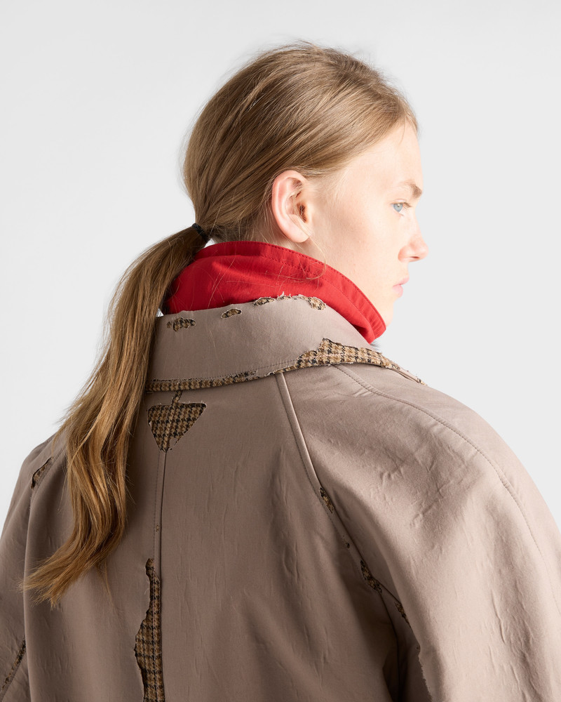 Bonded poplin coat with devoré effect 6