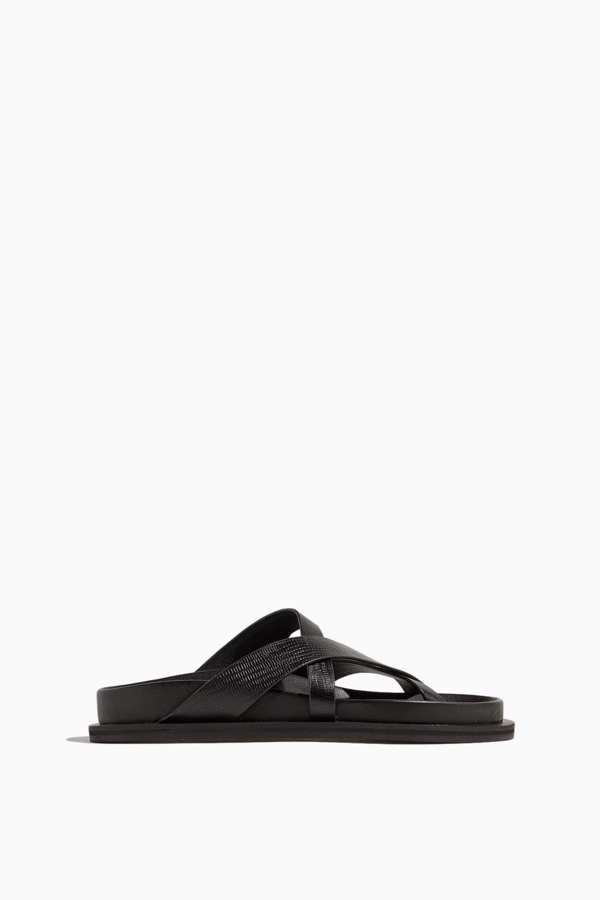 Claude Sandal in Black Lizard - 1