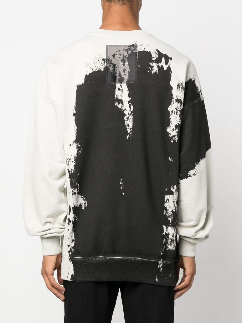 spray-paint cotton sweatshirt - 4