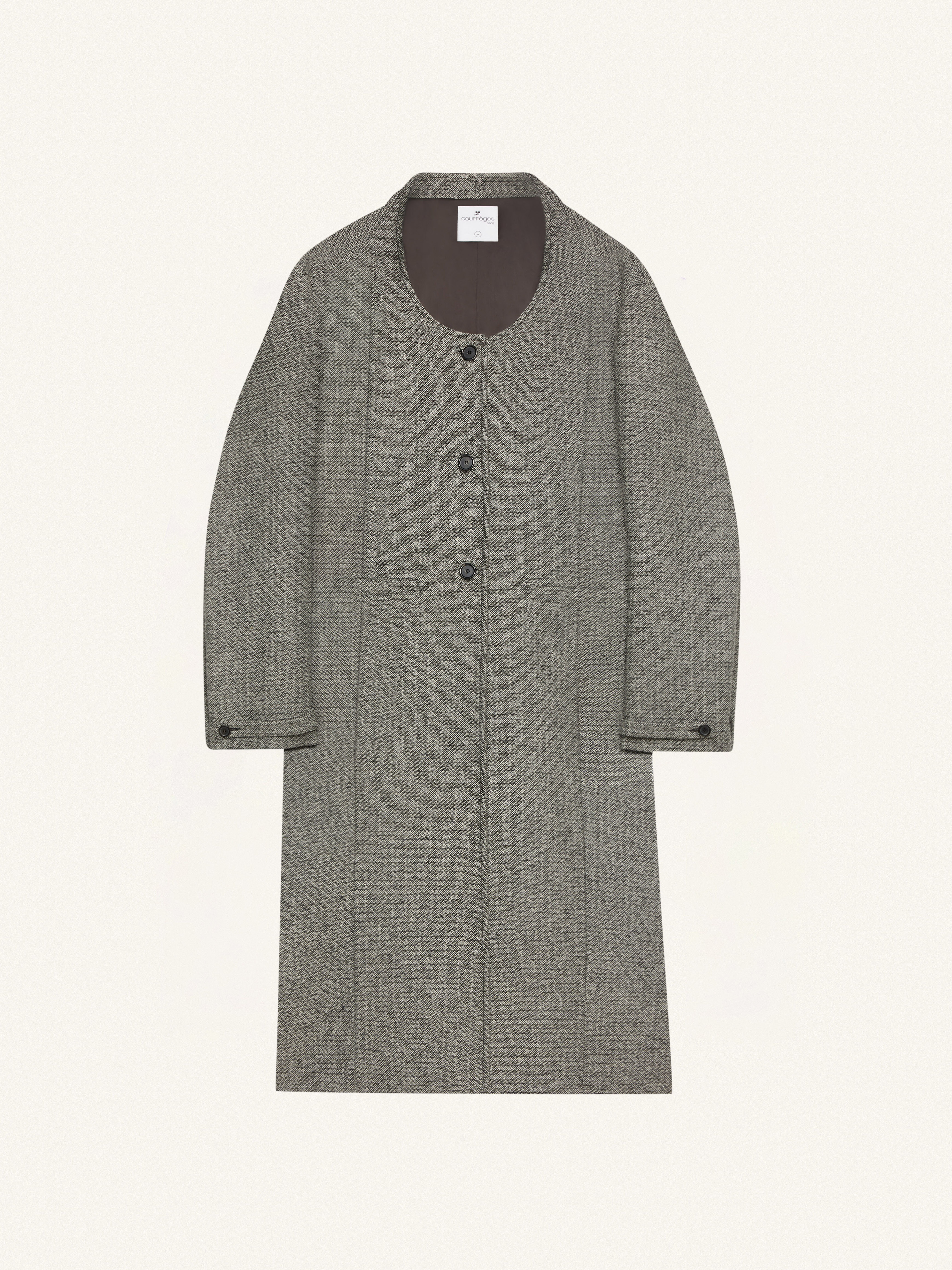 OVERSIZED COAT COCOON CAVIAR WOOL - 1